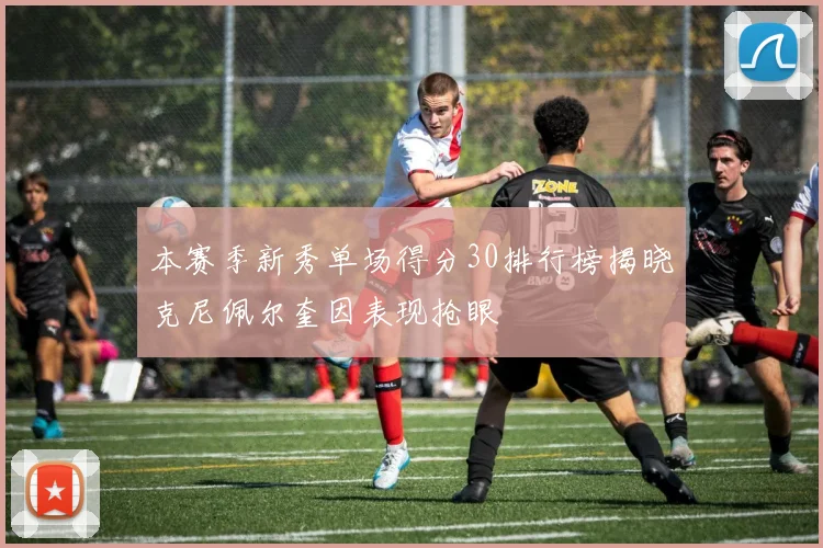 本赛季新秀单场得分30排行榜揭晓克尼佩尔奎因表现抢眼